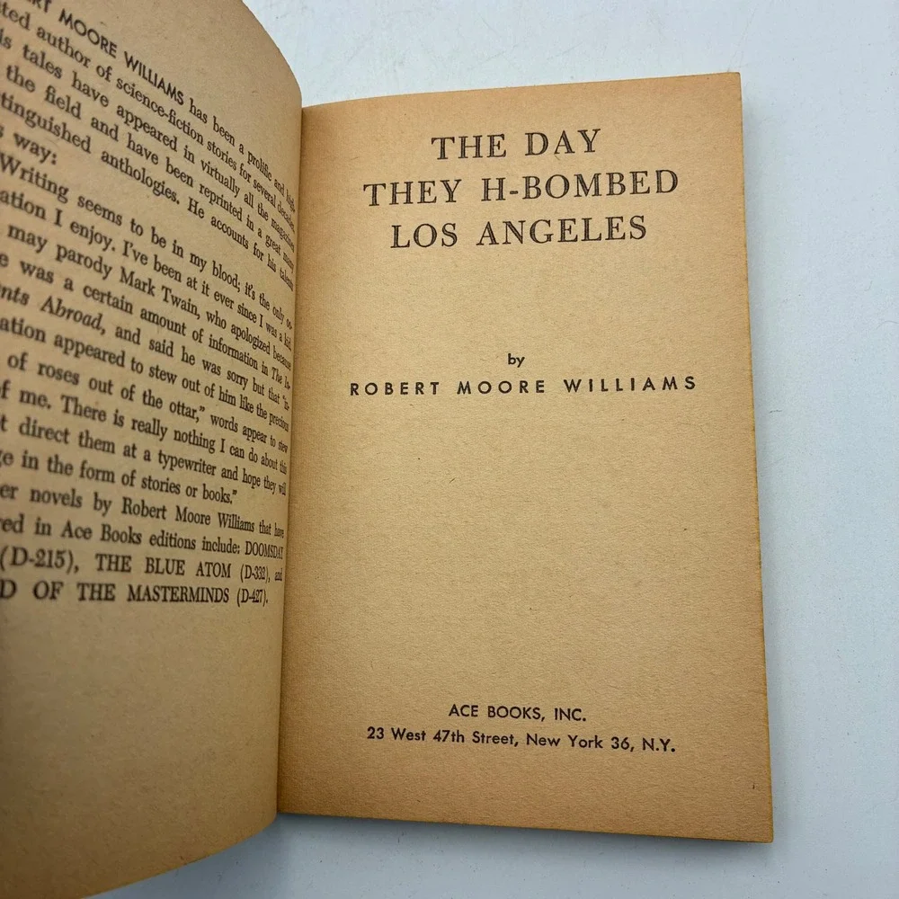 The Day They H-Bombed Los Angeles Robert Moore Williams Ace Books 1961 Sci-Fi